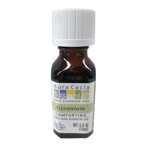 Aura Cacia 100% Pure Essential Oil Geranium (Pelargonium Graveolens) - 0.5 Oz